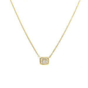 18k Dainty .20ct Emerald Necklace