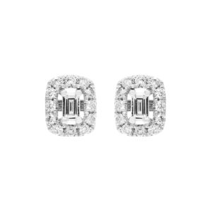 18K WG Dainty Diamond Earrings