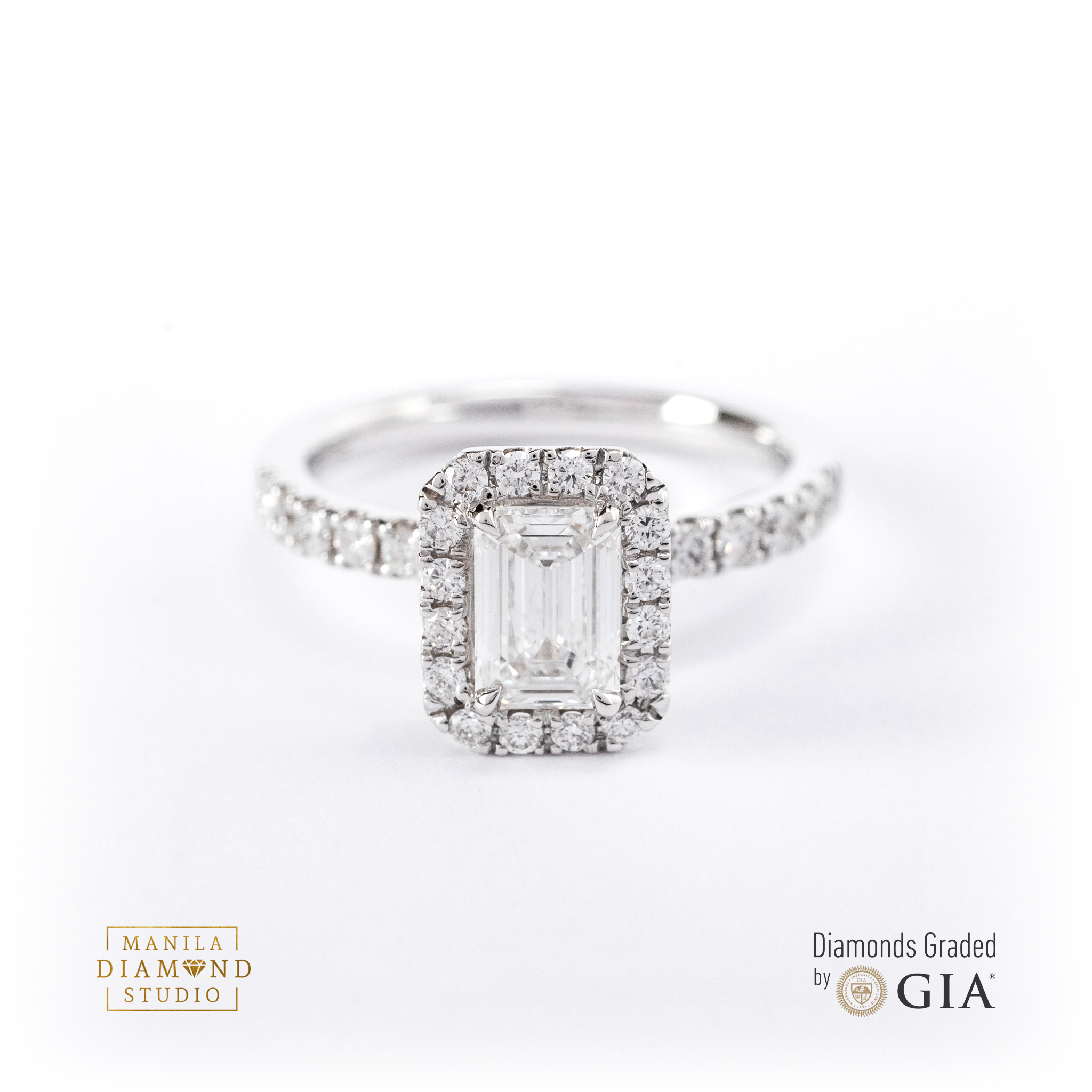 0.70 Carat Emerald GIA Diamond Ring
