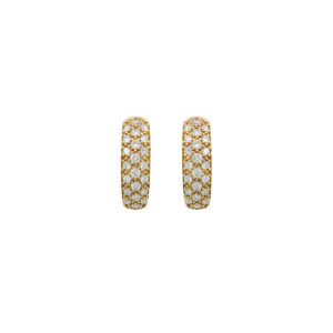 14K Yellow Gold Round Illusion Loop Earrings