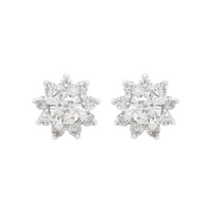 18K White Gold Diamond Earrings