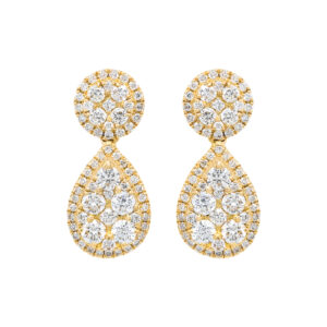 18K Yellow Gold Dangling Earrings